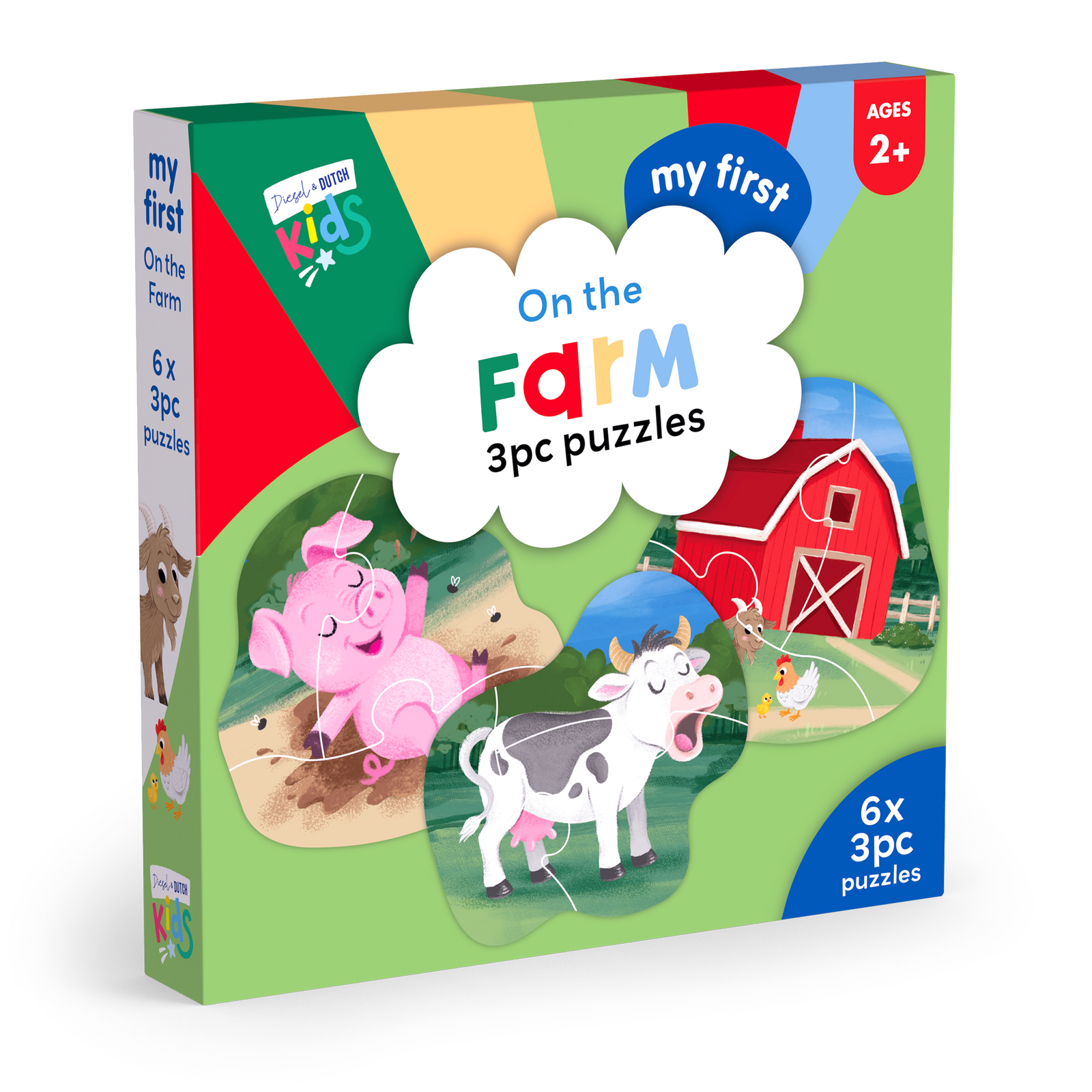 Kids My First 3pc Puzzles | On the Farm