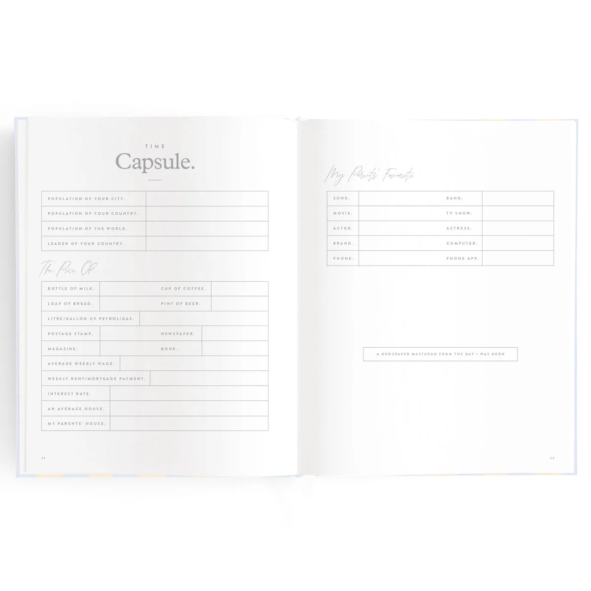 Baby Book Cloud Stripe 0-6 Years | Keepsake  3rd Edition