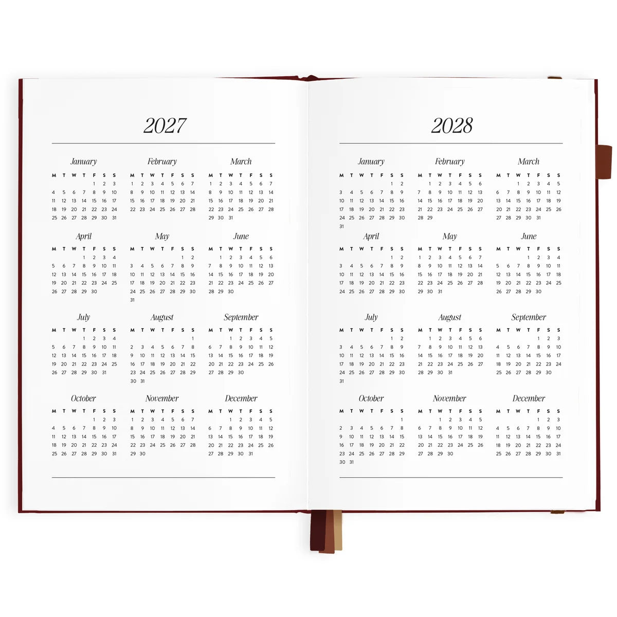 2027 A5 Horizontal Planner | Cherry
