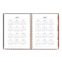 2027 A4 Academic Vertical Planner | Merlot Pinstripe