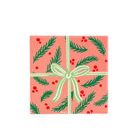 Holly Jolly Ceramic Coaster