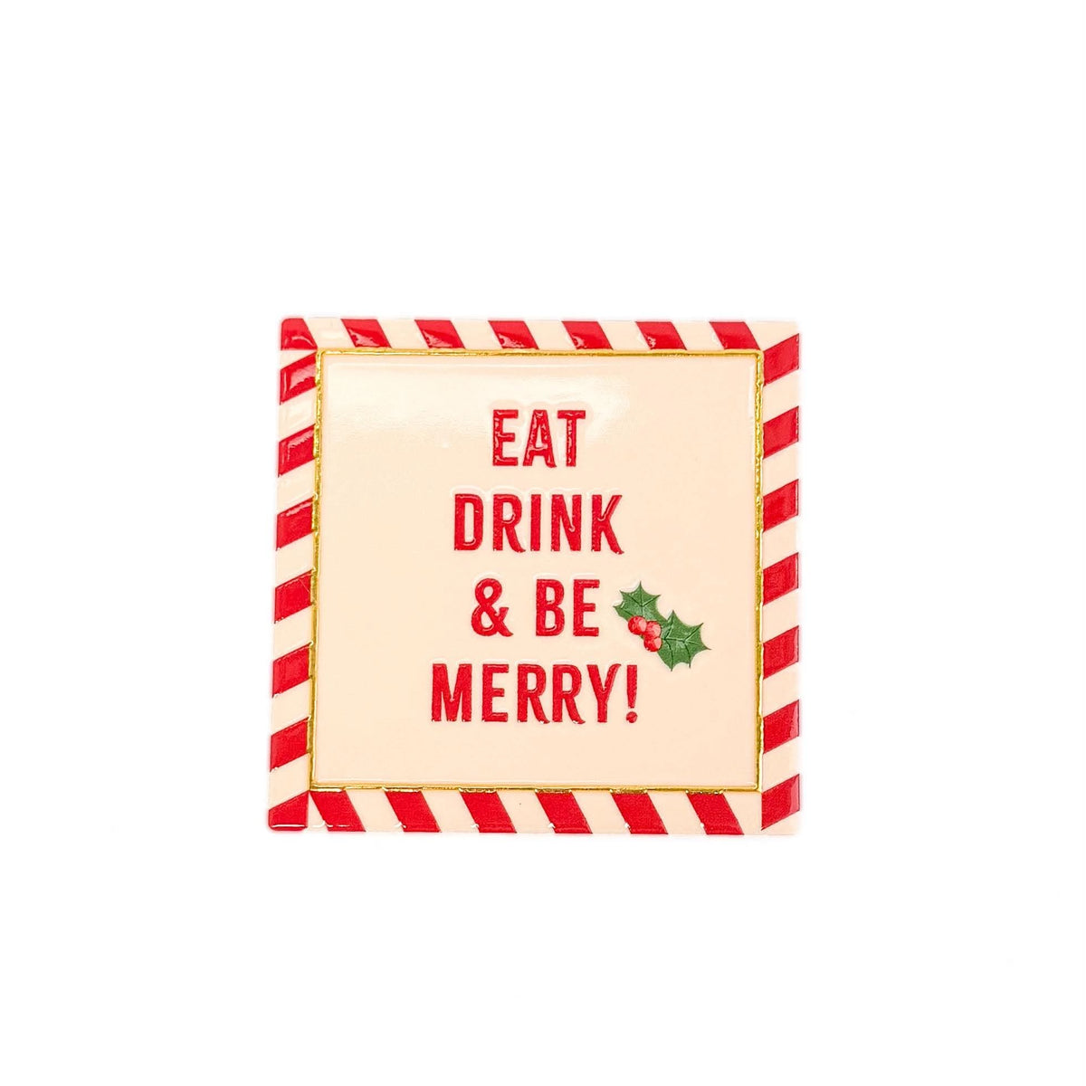 Xmas Cocktail Ceramic Coaster