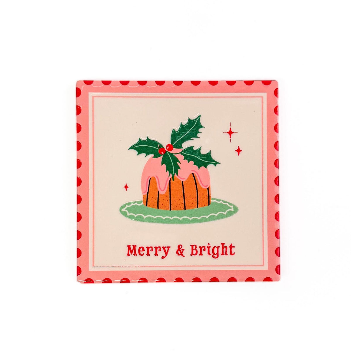 Xmas Stamp Ceramic Coaster