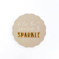 Merry Sparkle Ceramic Coaster