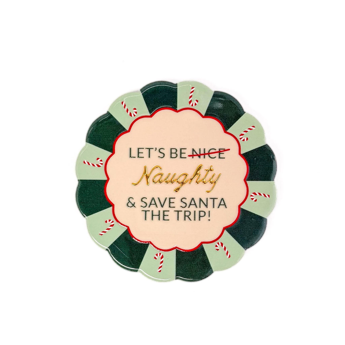 Xmas Cocktail Ceramic Coaster