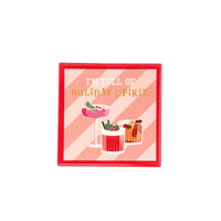 Xmas Cocktail Ceramic Coaster