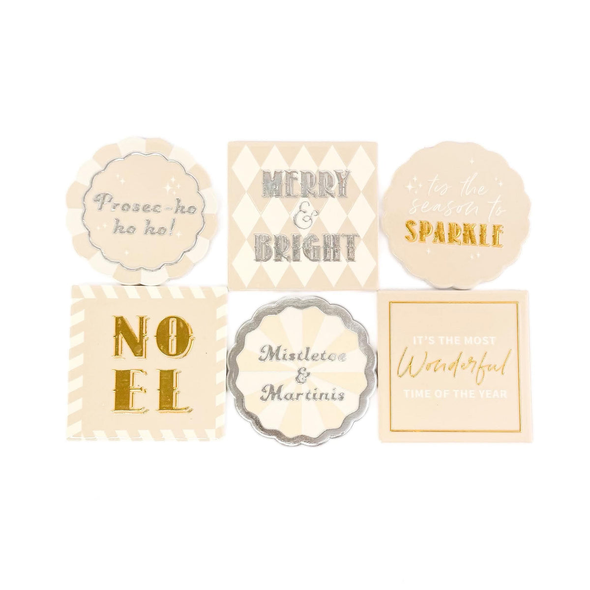 Merry Sparkle Ceramic Coaster