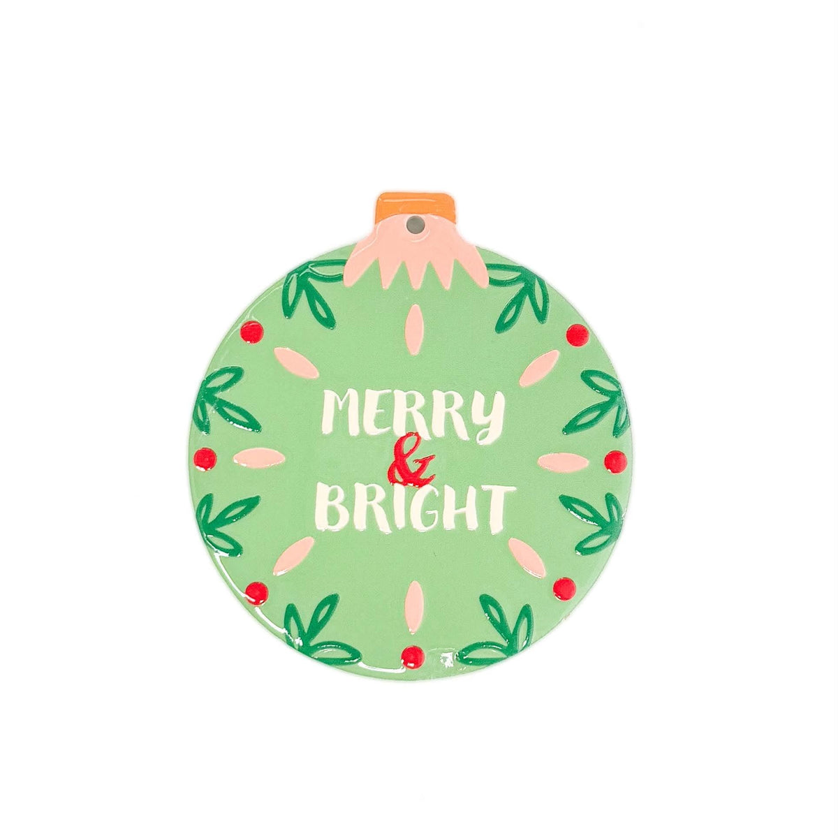 Holly Jolly Ceramic Coaster