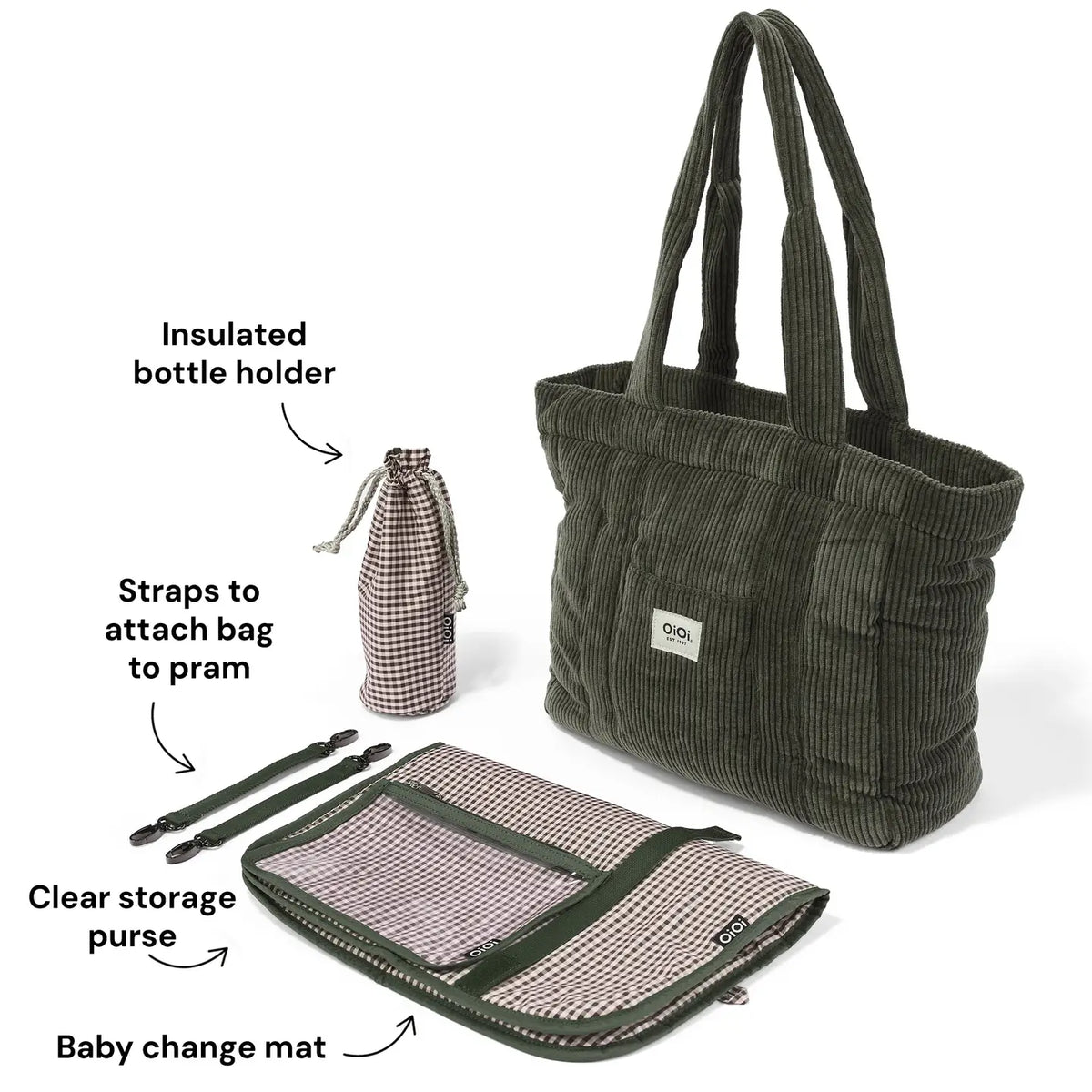 Everyday Tote | Moss Green Corduroy