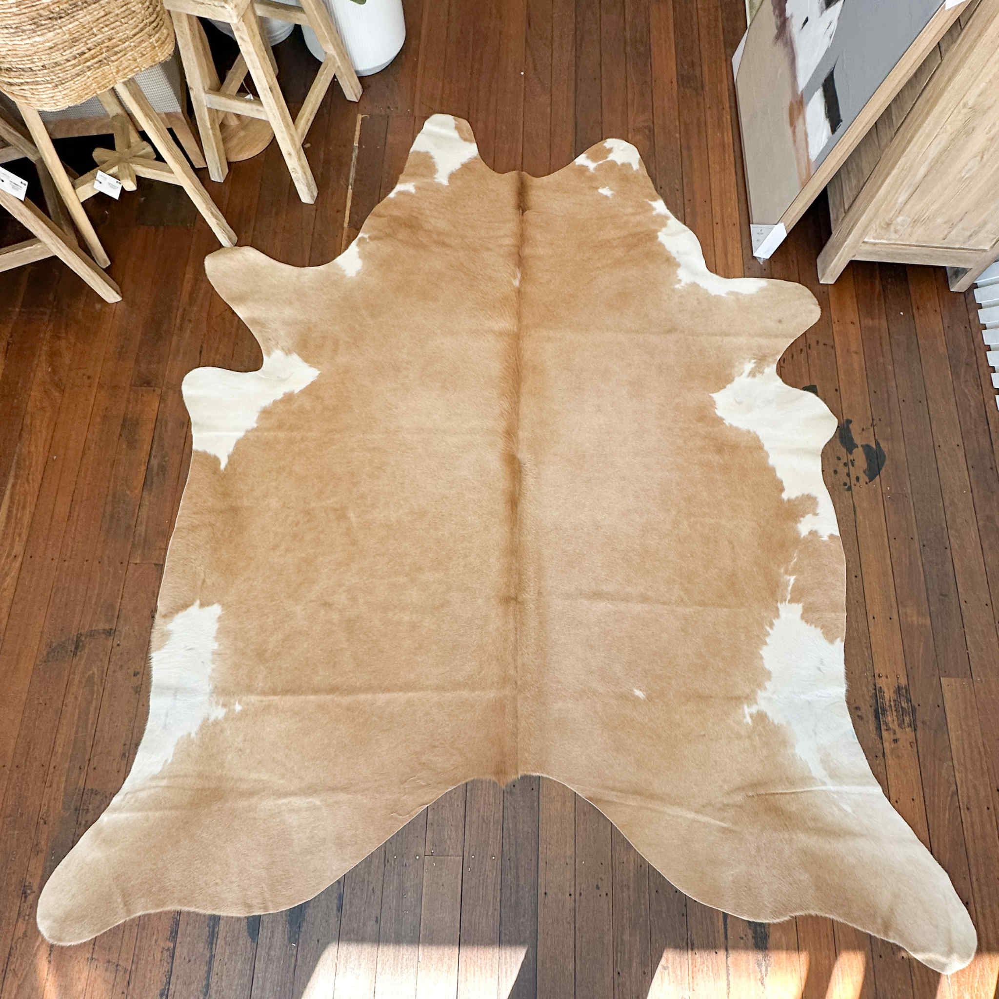 Beige White Cowhide 8 | Floor Rug