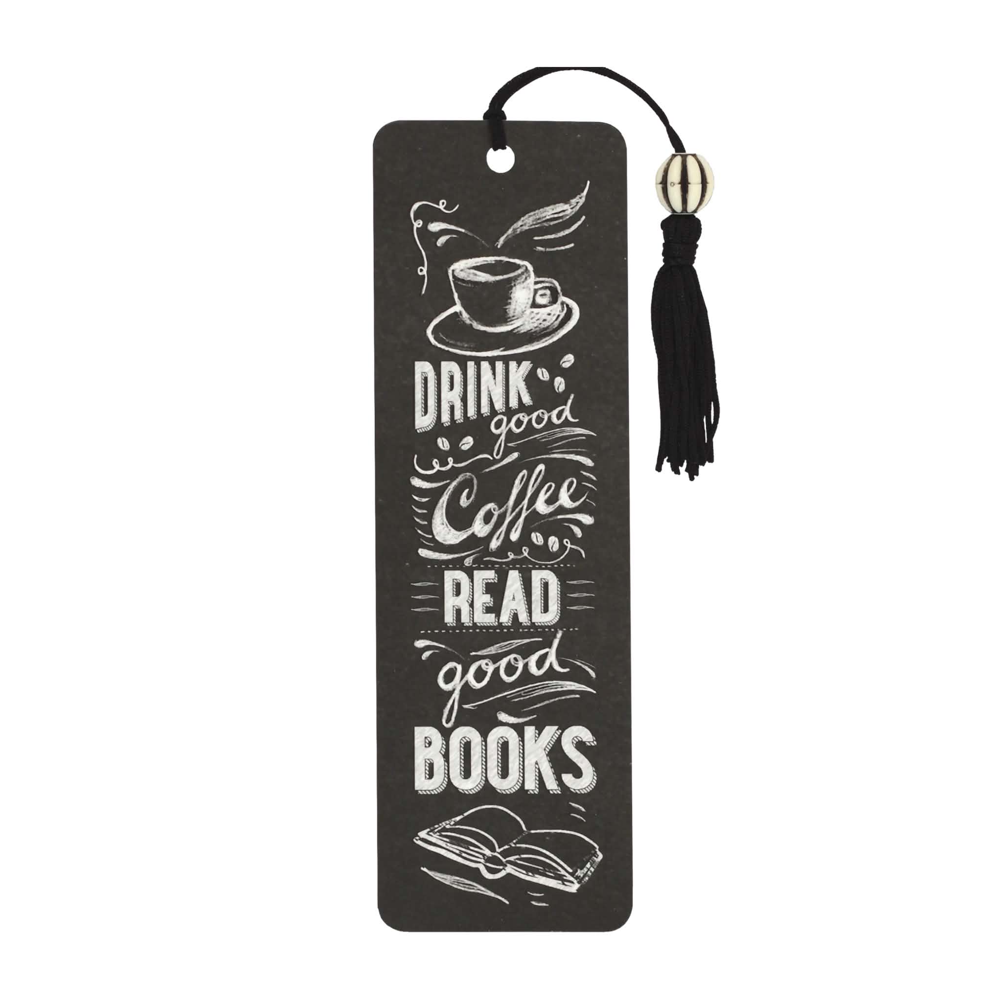 Coffee & Books Beaded Bookmark