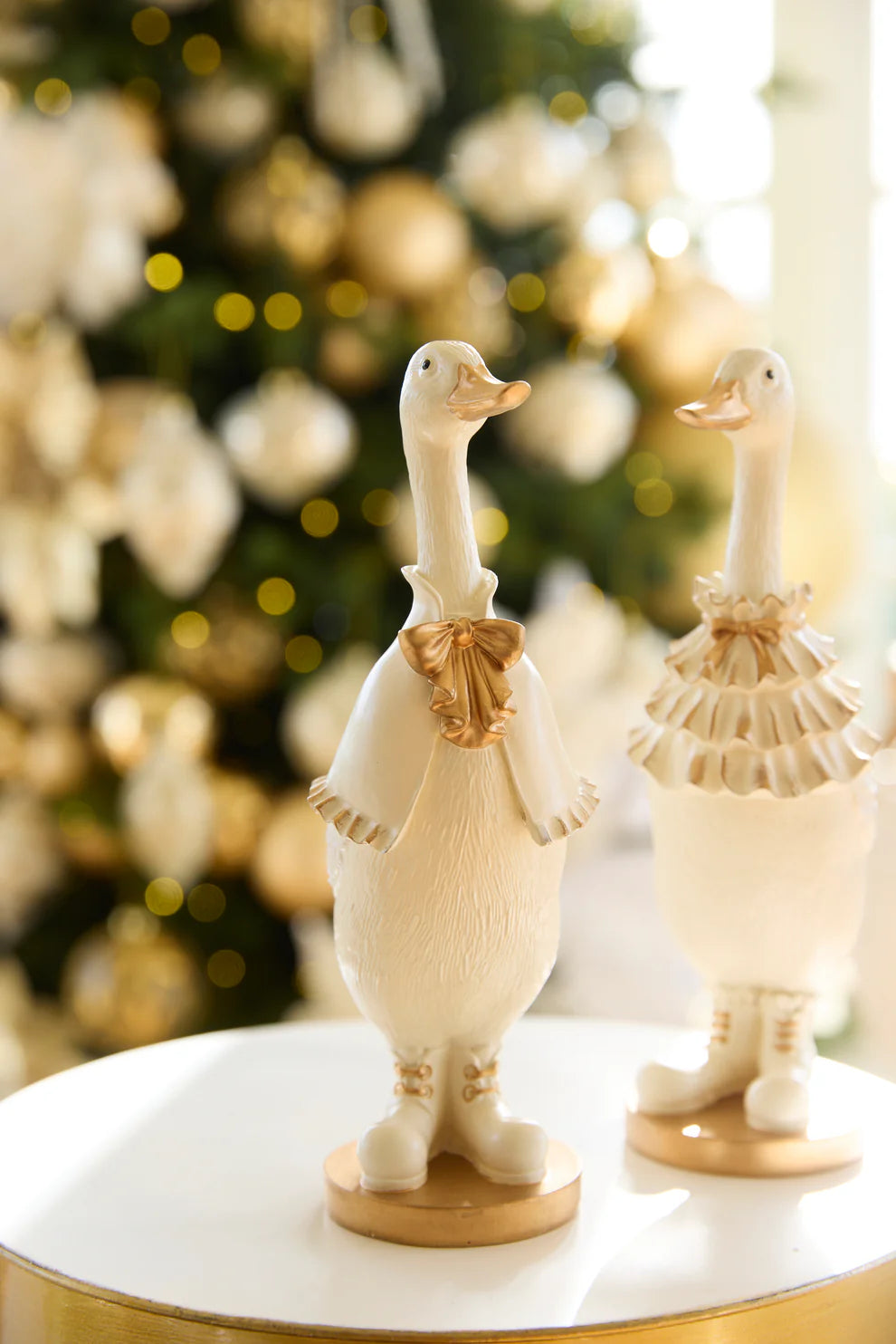 Ivory And Gold Regal Duck
