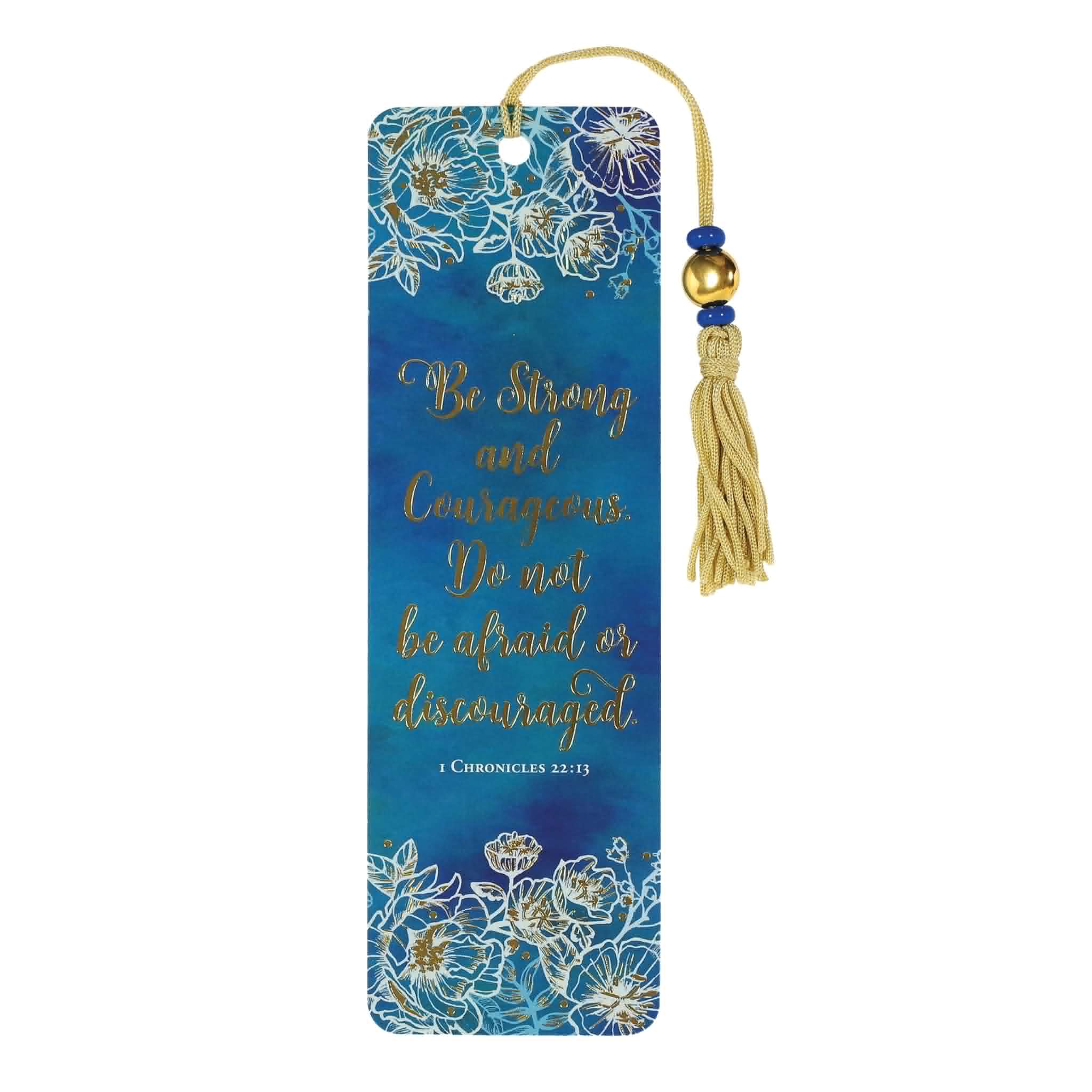 Be Strong And Courageous Beaded Bookmark