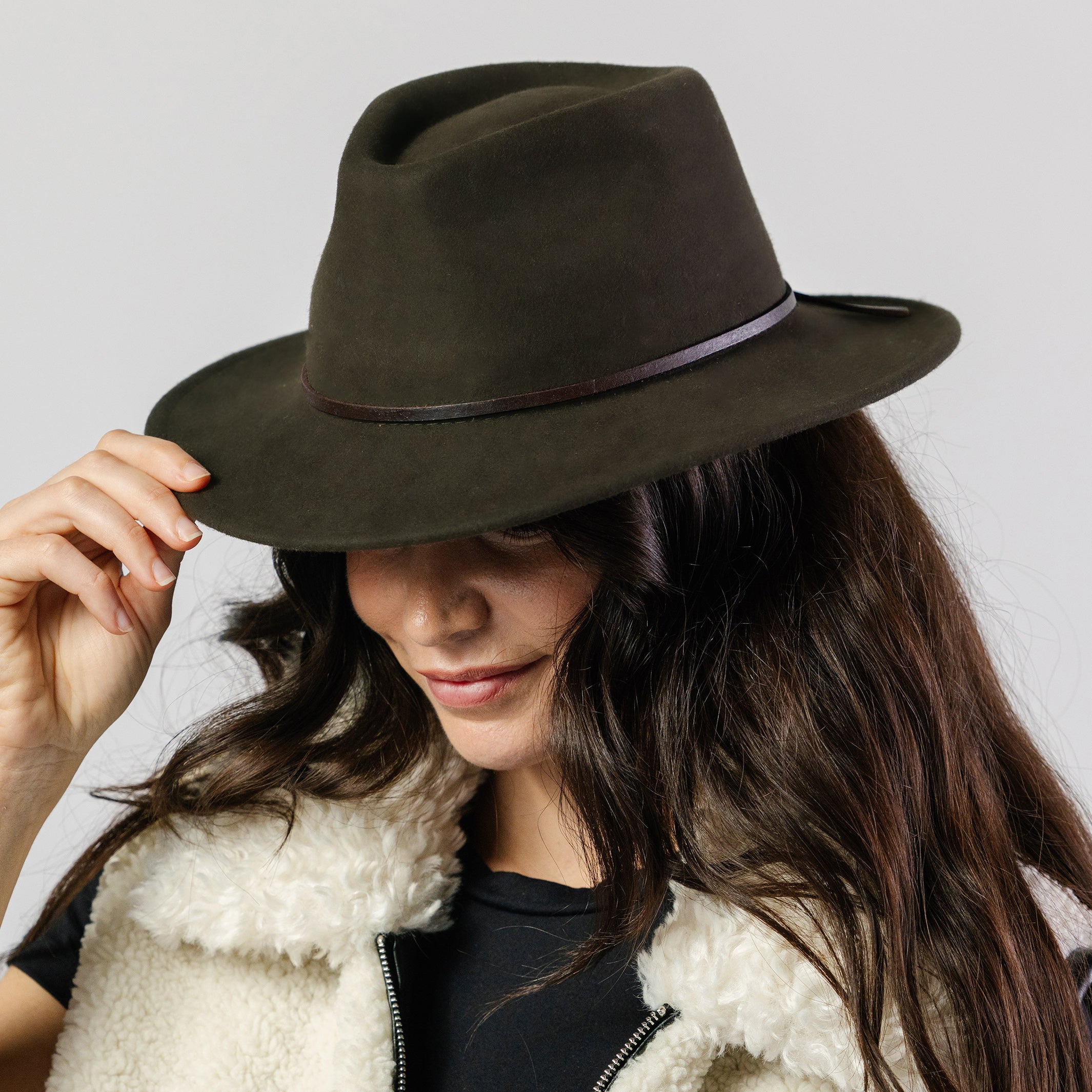 Dk Khaki Green Leura Fedora