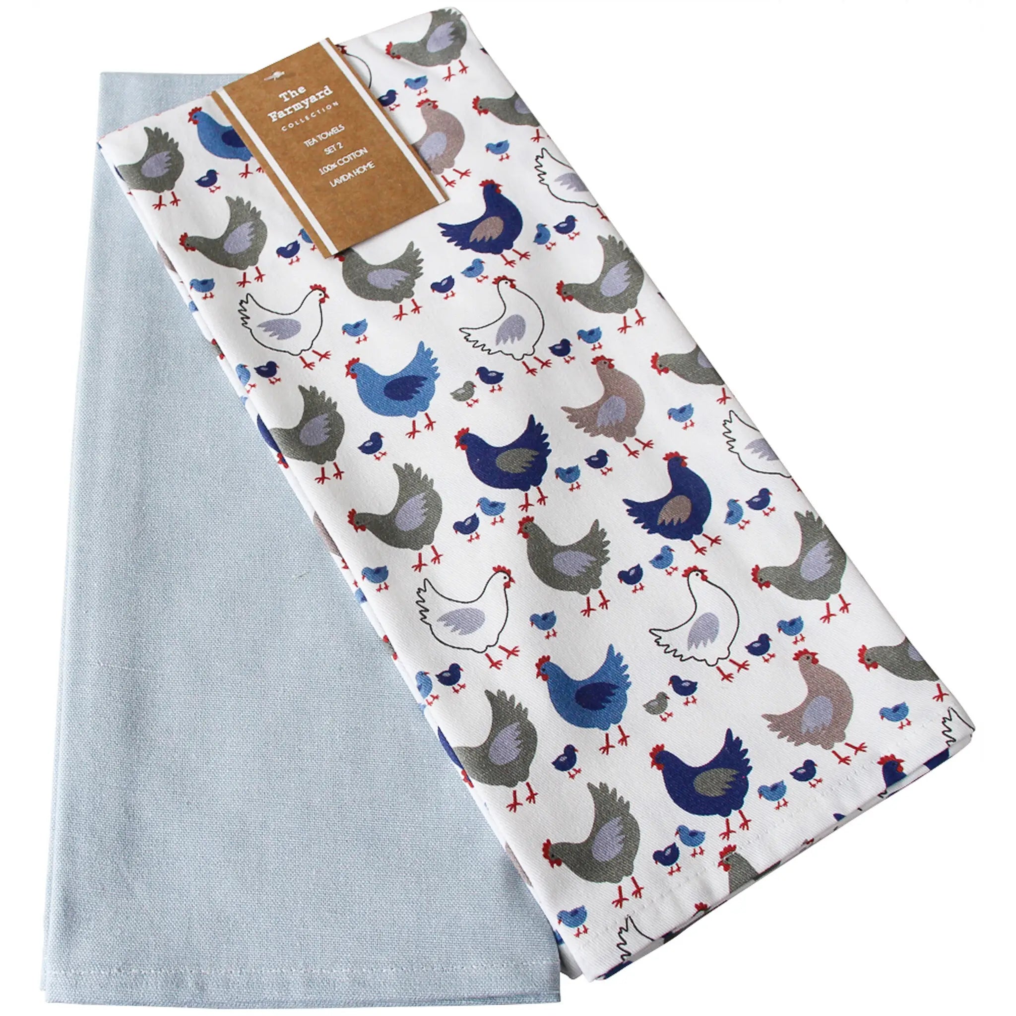Tea Towels Farmyard S/2