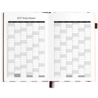2027 A5 Academic Vertical Planner | Chocolate Stripe