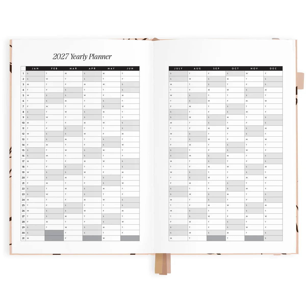 2027 A5 Vertical Planner | Amalfi Latte