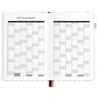 2027 A5 Horizontal Planner | Rosé Pinstripe