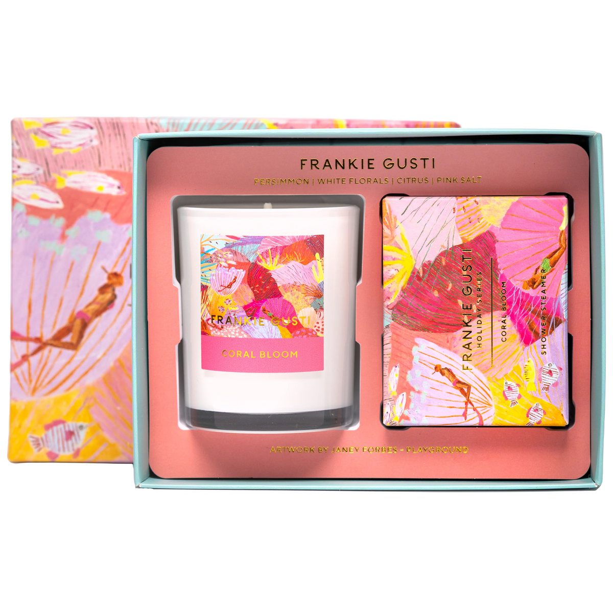Holiday Series Candle + Steamer Duo | Coral Bloom