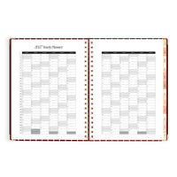 2027 A4 Academic Vertical Planner | Merlot Pinstripe