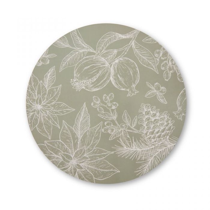 Poinsettia Round Placemat | Set 4