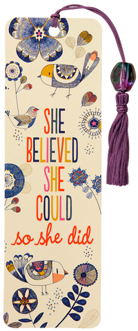 She Believed She Could Beaded Bookmark