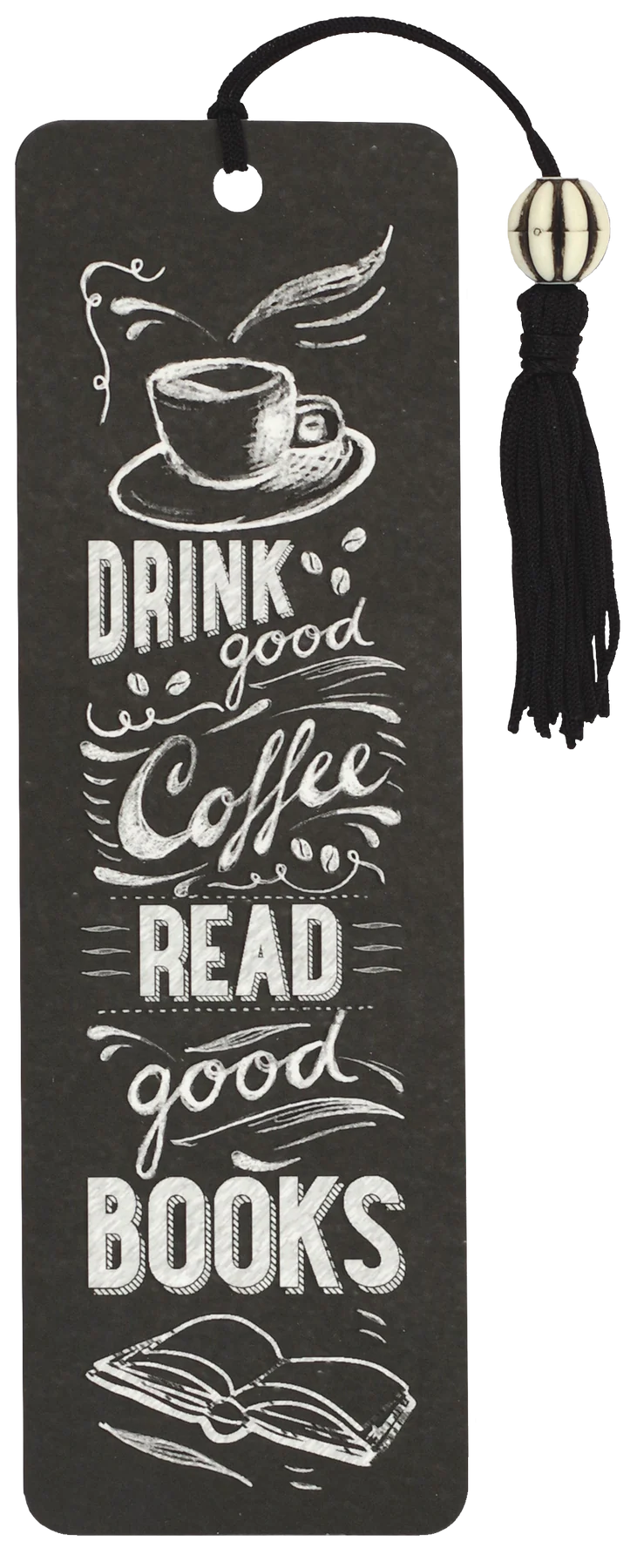 Coffee & Books Beaded Bookmark