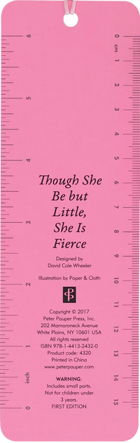 Though She Be But Little  She Is Fierce Beaded Bookmark