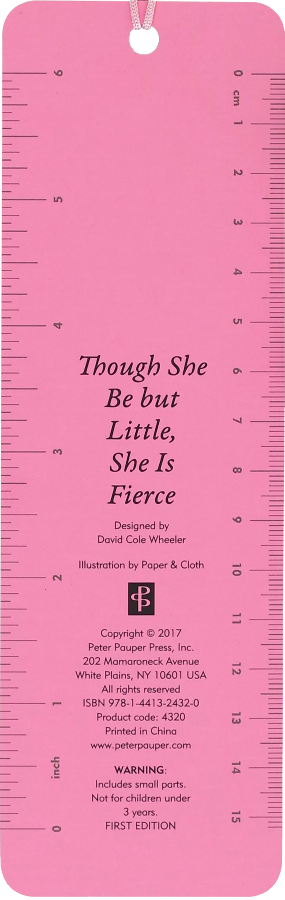 Though She Be But Little  She Is Fierce Beaded Bookmark