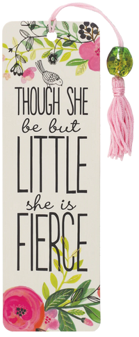 Though She Be But Little  She Is Fierce Beaded Bookmark