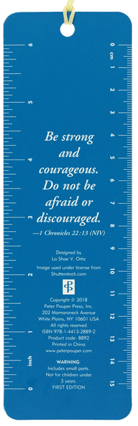 Be Strong And Courageous Beaded Bookmark