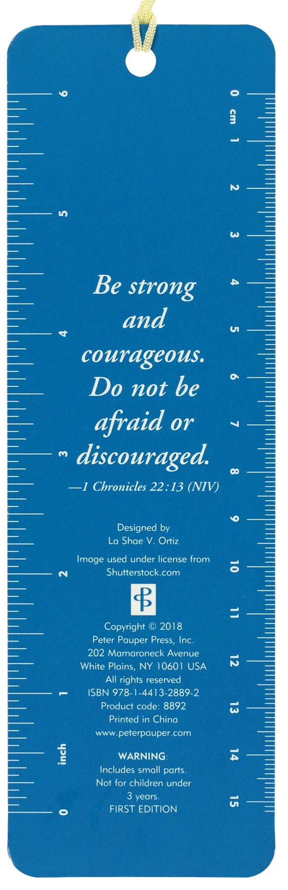 Be Strong And Courageous Beaded Bookmark