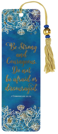Be Strong And Courageous Beaded Bookmark