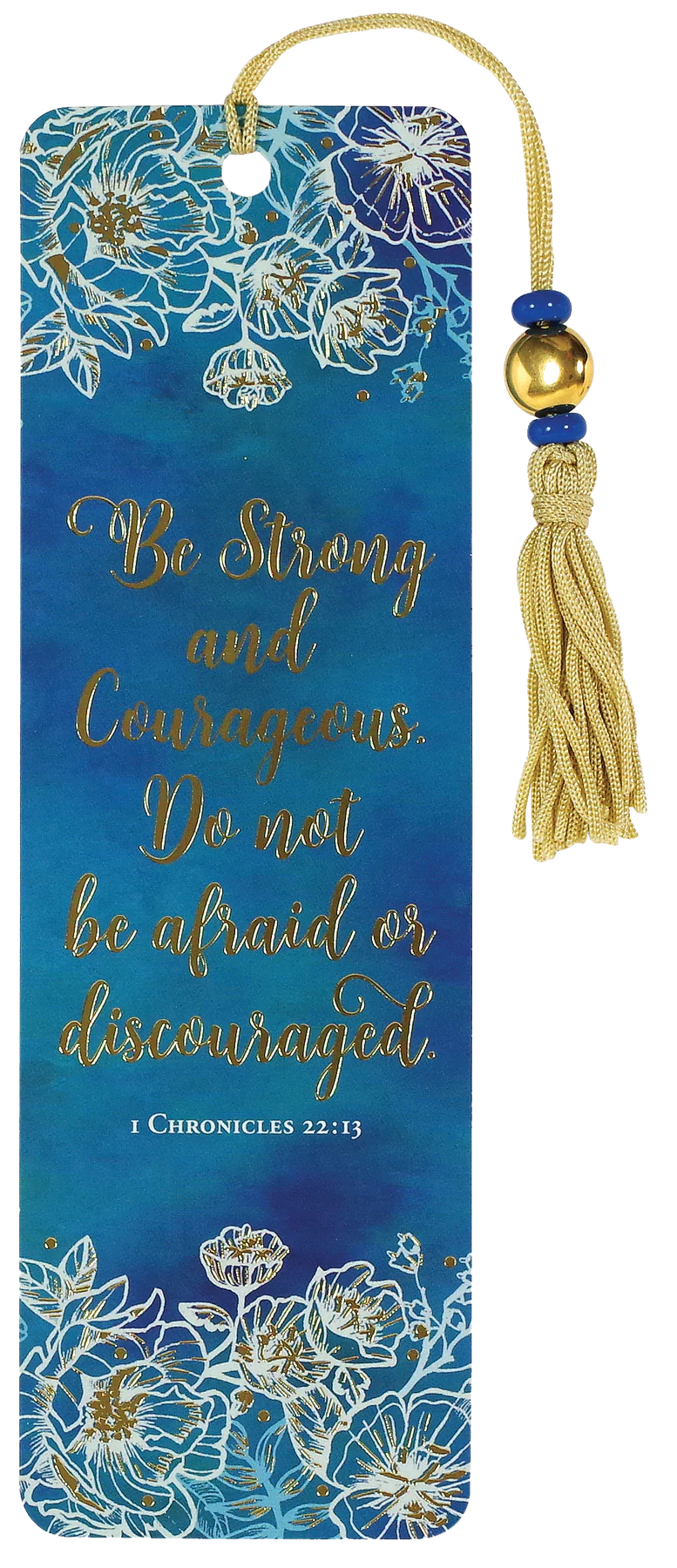 Be Strong And Courageous Beaded Bookmark