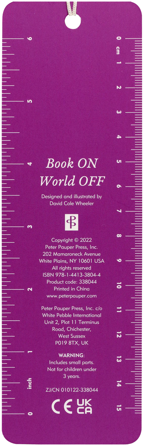 Book On / World Off Beaded Bookmark