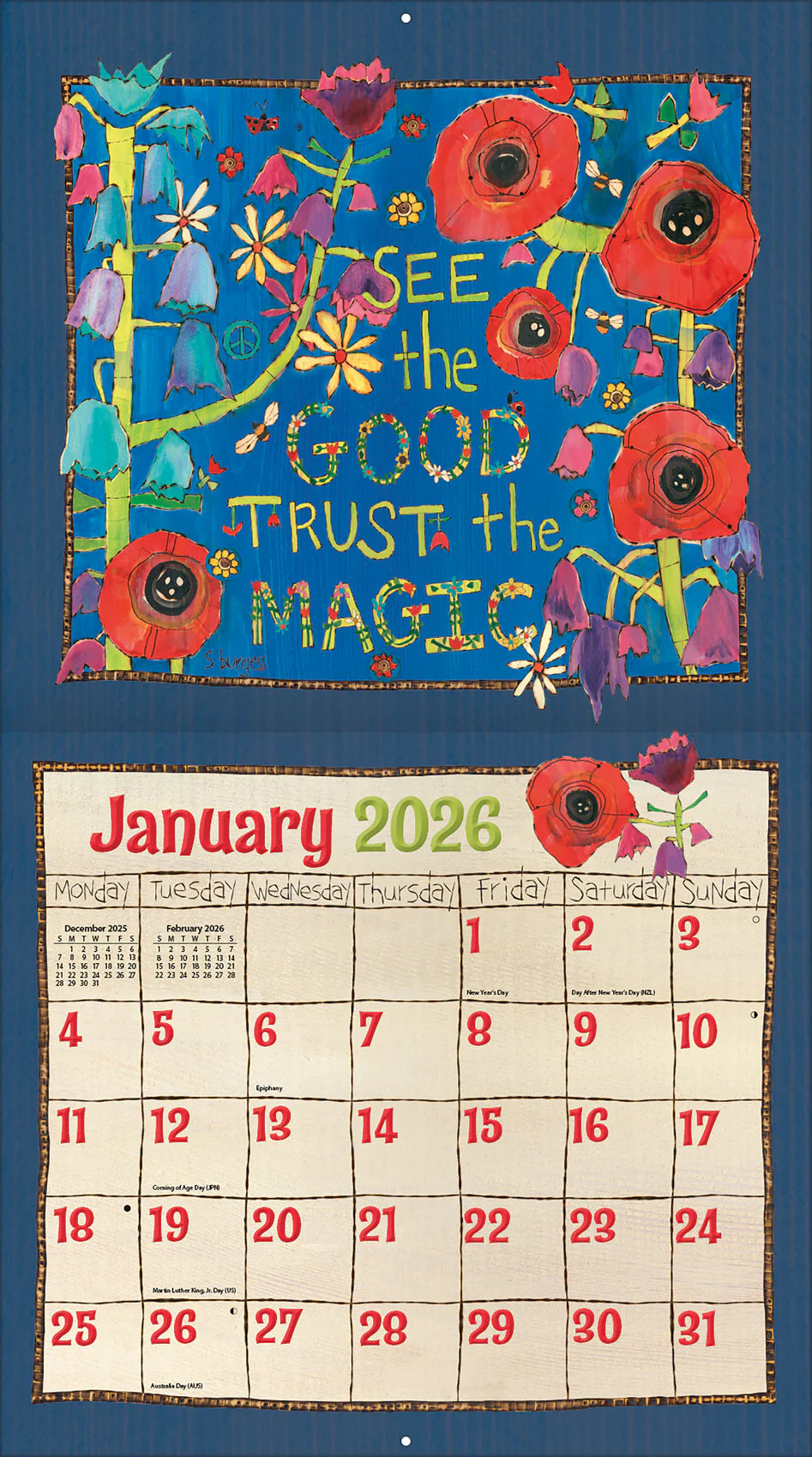 Painted Peace 2026 | Wall Calendar