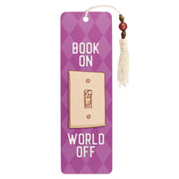 Book On / World Off Beaded Bookmark