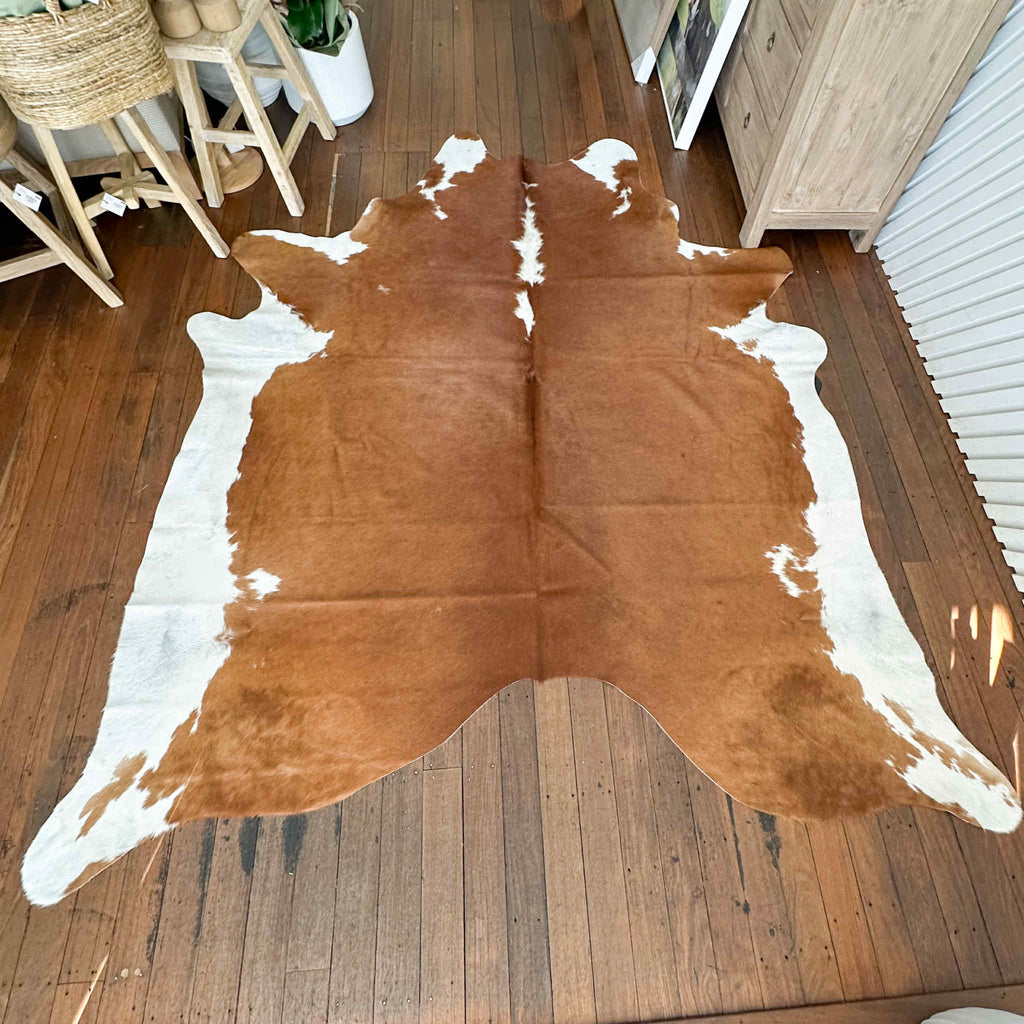 Brown + White Cowhide 5 | Floor Rug – Whatever Mudgee