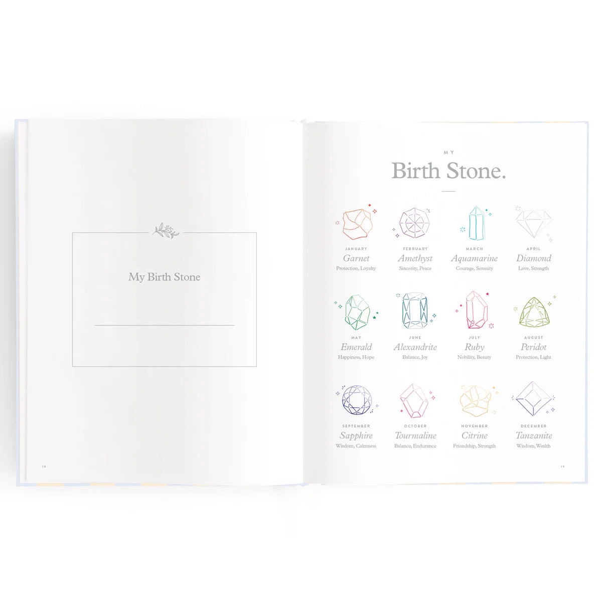 Baby Book Cloud Stripe 0-6 Years | Keepsake  3rd Edition