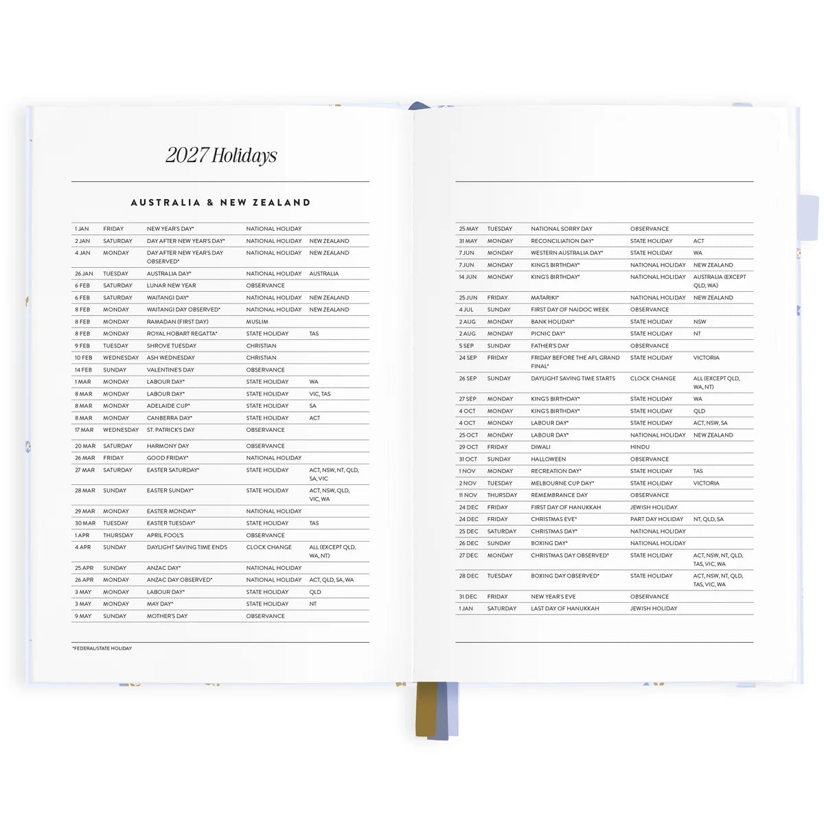 2027 A5 Horizontal Planner | Cornflower