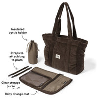 Everyday Tote | Chocolate Brown Corduroy