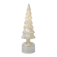 Tree Glass LED Shiny Silver