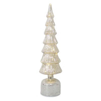 Tree Glass LED Shiny Silver