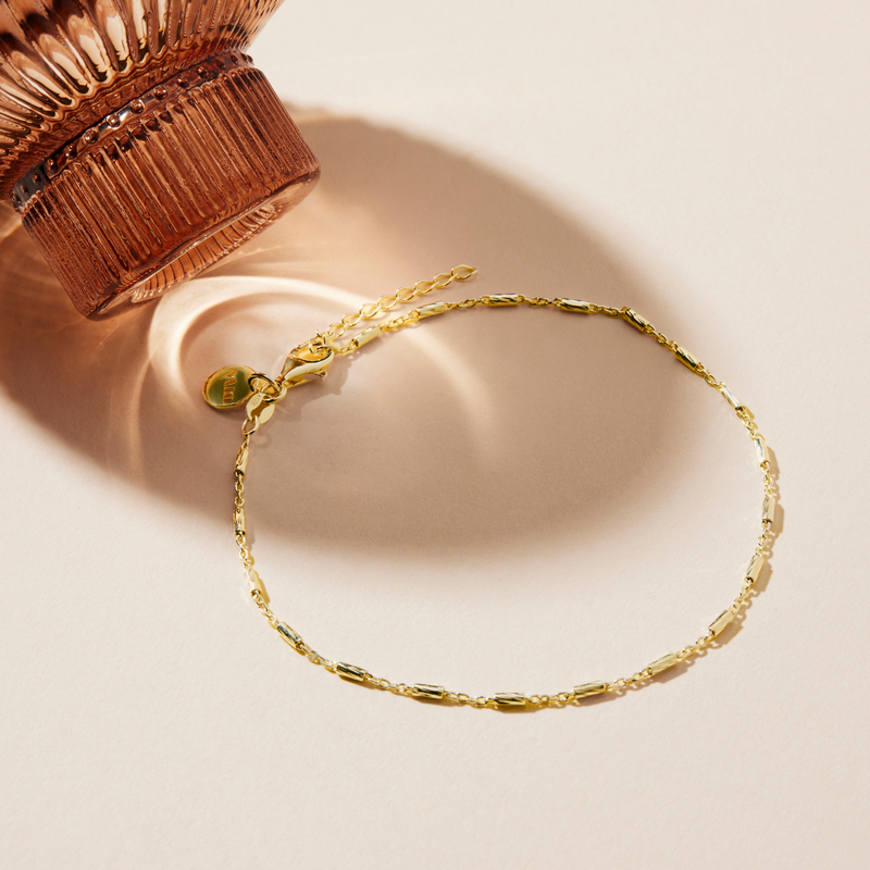 Equilibrium Chain Anklet | Yellow Gold