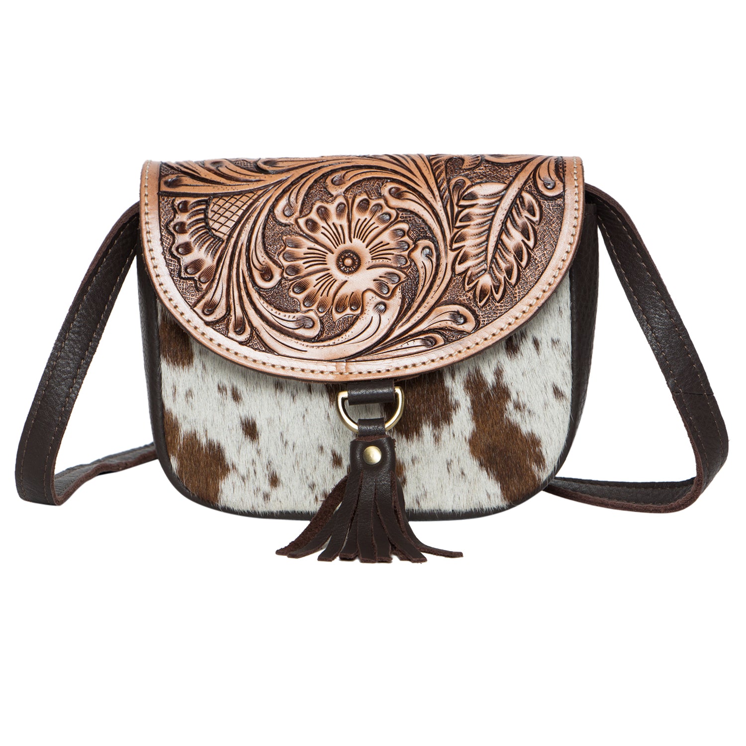 Haiti Tooling Leather Cowhide Small Bag