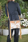 Marbella | Bullhead Cowhide Sling Bag with Fringes