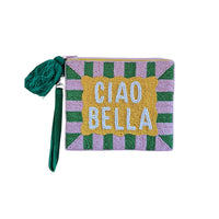 Beaded Clutch | Green, Pink + Yellow Ciao Bella