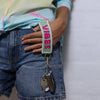 Beaded Keychain | Mint + Pink Good Vibes
