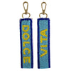Beaded Keychain | Blue + Yellow Dolce Vita