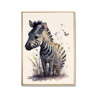 Zebra Watercolor Canvas Print